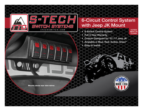 STECH-6 Switch System <br>JK Housing <br> Plug/Play harness