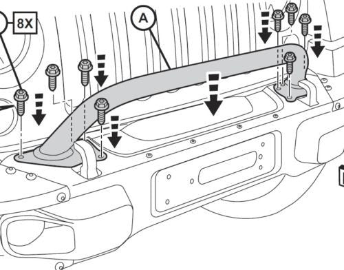 Jeep JK Wrangler Rubicon Hard Rock - Bull-Bar - JK MOPAR #77072349