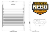 2- or 4-Door TeraFlex JK Nebo Roof Rack Cargo Slat Kit - Black