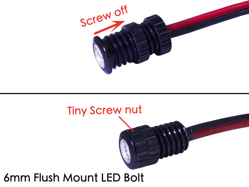 LED Bolt Flush Mount Lights, IP68 + 12 Volt