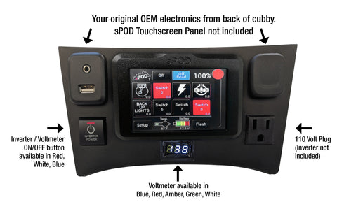 Chevrolet Colorado Full Face Plate For Lower Cubby Fits SPOD Touchscreen
