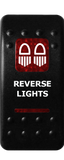 Custom Dual LED Rocker Switch <br>(Complete Switch) <br> Graphics BLUE, RED, AMBER, or GREEN